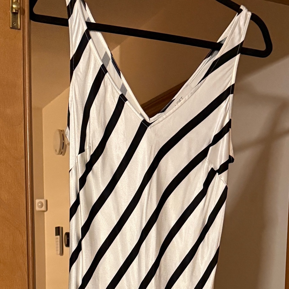 Loft Striped Maxi Dress